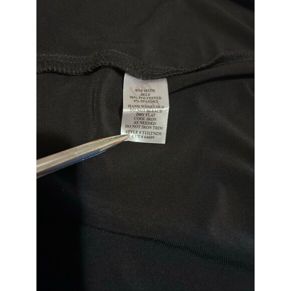 Connected Apparel Black Tassel Fringe Diagonal Maxi Gown Dress Women's 10 - Picture 11 of 12